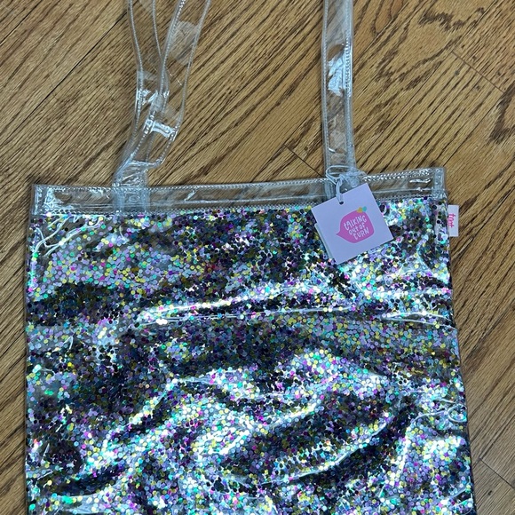 Talking Out Of Turn | Confetti Main Squeeze Flat Tote NWT - Picture 8 of 13